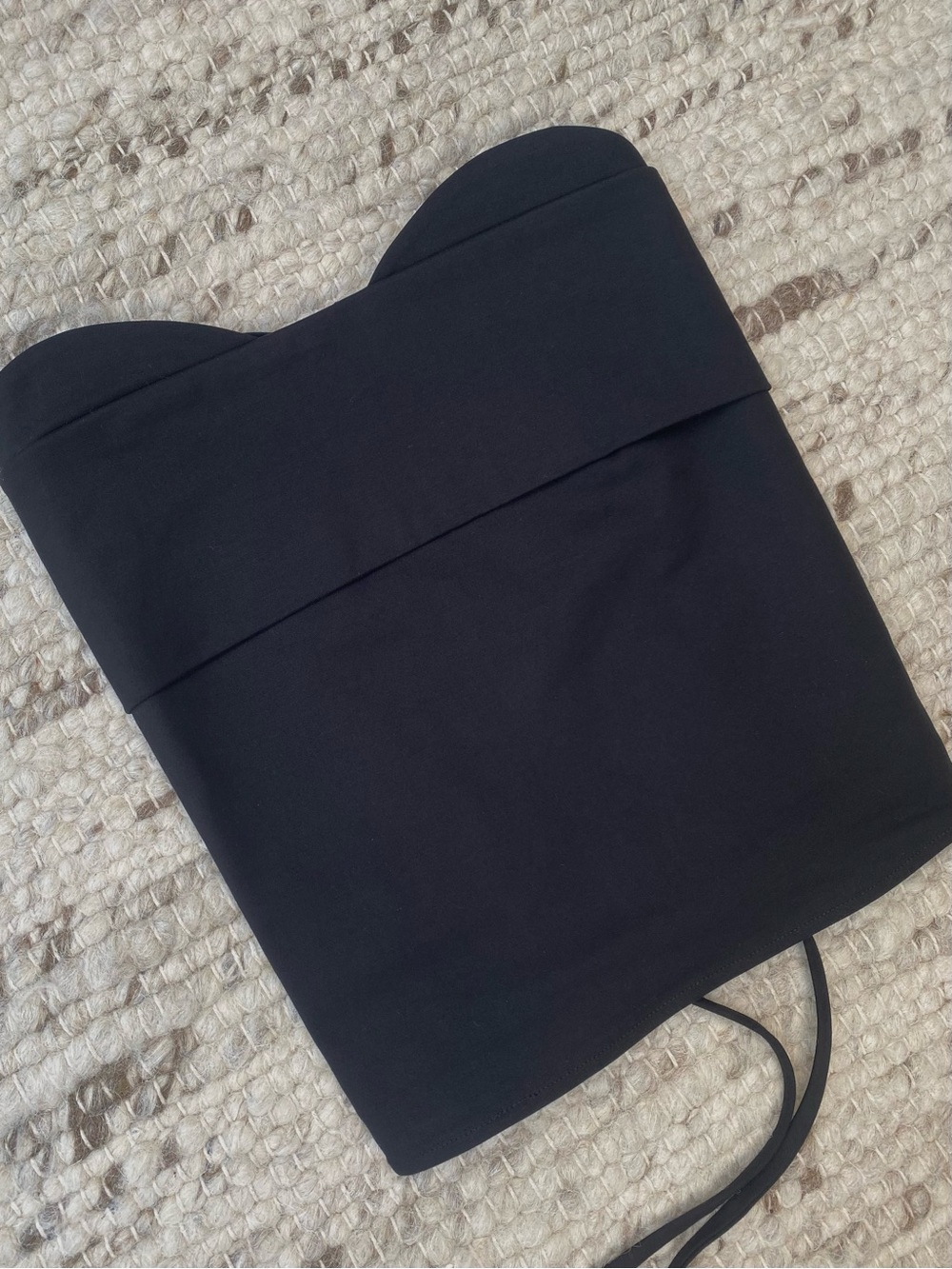 Toit Volant Black Lace Up Back Bandeau Crop Top, Size S NWT - Picture 6 of 8